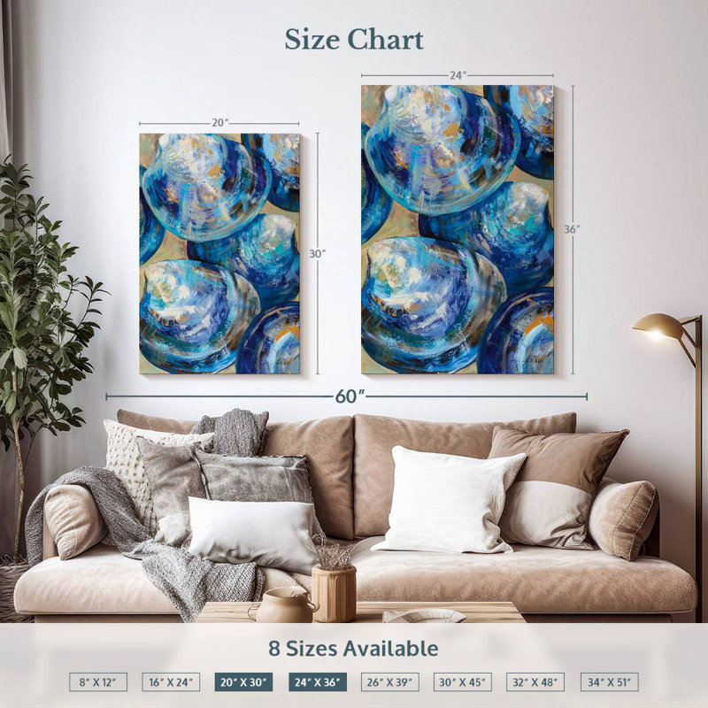 Aletra Beyond Blue Shells, 36" H x 24" W