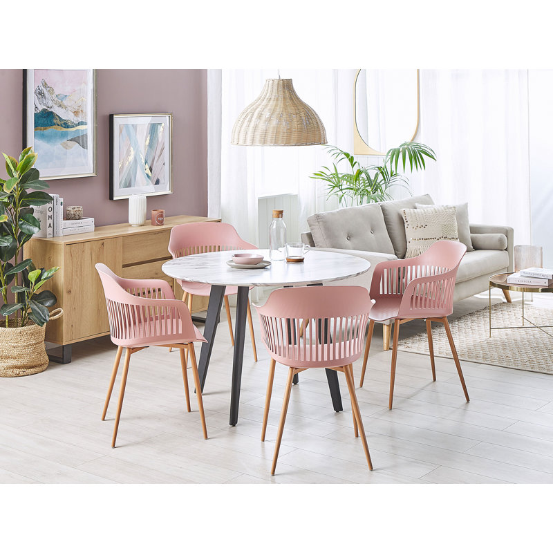 Pringle 44cm H Slat Back Armchair, Pink