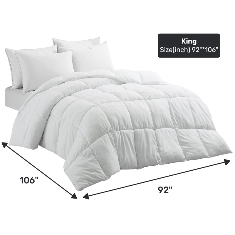 Wayfair Sleep Lightweight Down Alternative Comforter, White, King