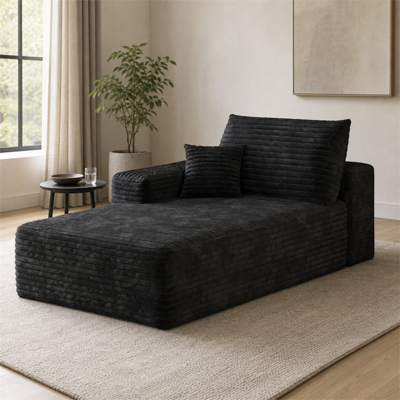 Canapé modulaire, siège en velours côtelé, réversible