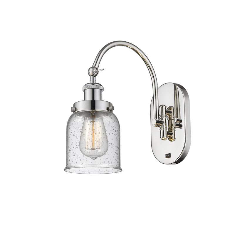 Applique articulée à 1 lumière à intensité variable Shauna, Ampoule non incluse, Nickel poli