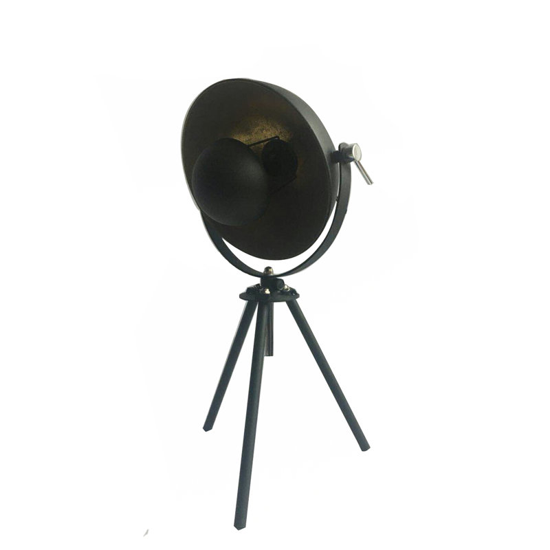 Lampe de table 10 pouces à finition noire