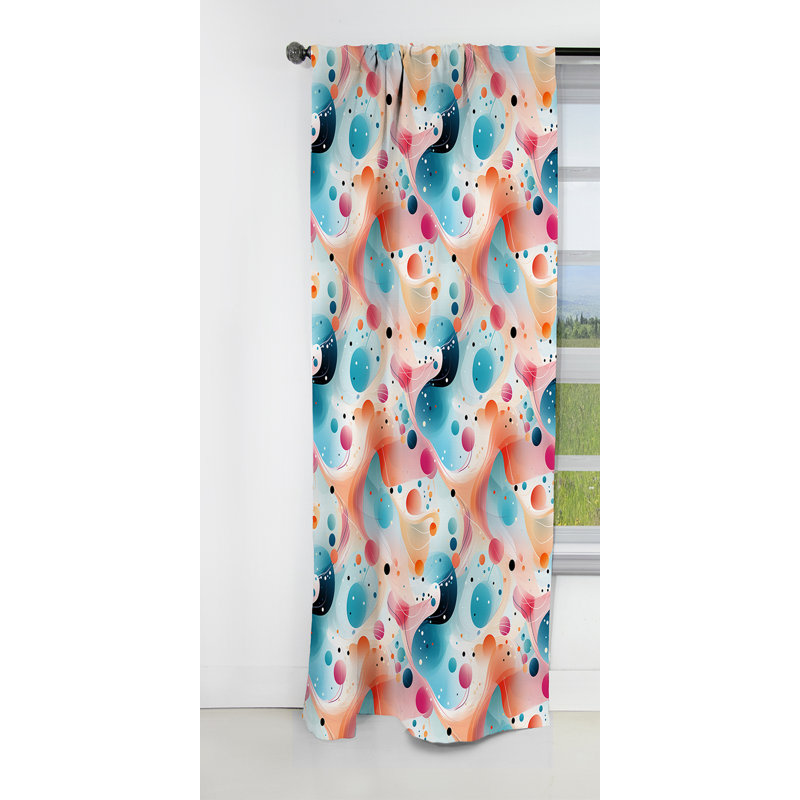 Mystic Reverie Polka Dots Pattern - Abstract Curtain - Blackout Abstract Curtain - 1 Panels, 52" W x 120" L