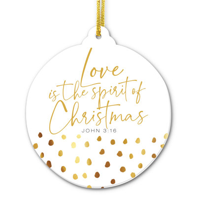 Ornement Sentiments Love Is Christmas