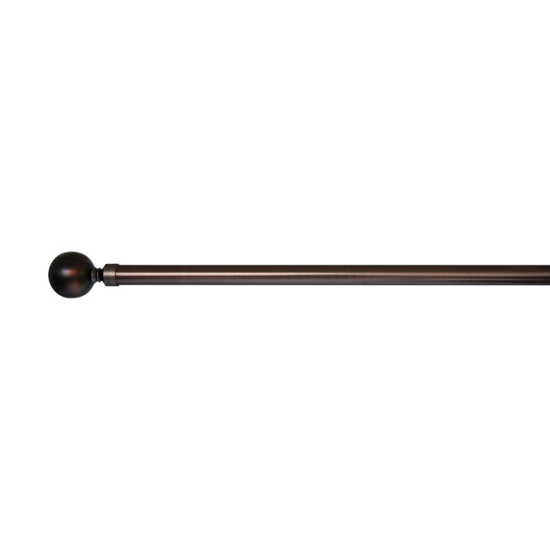 Tringle à rideaux simple, Bronze antique, 86 à 144 po
