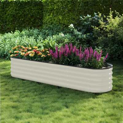 Metal Raised Garden Bed,240x61x43cm
