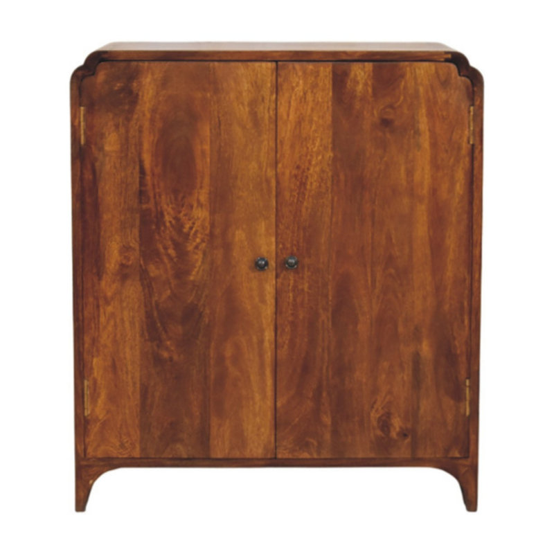 Solid Wood Rectangle Accent Cabinet