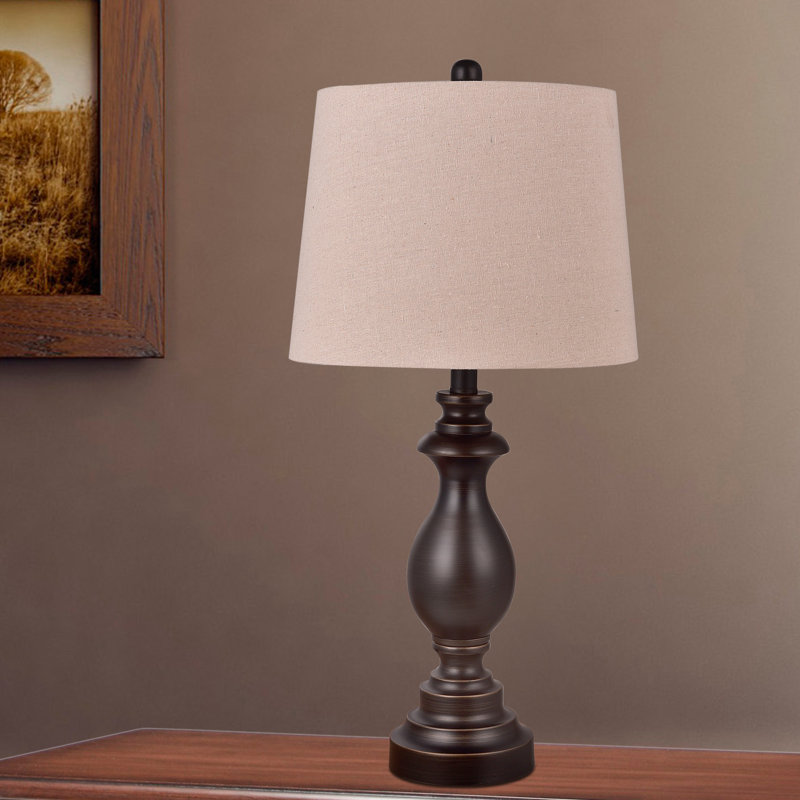Lampe de table 27" Sandhurst, Bronze huilé, Gruau