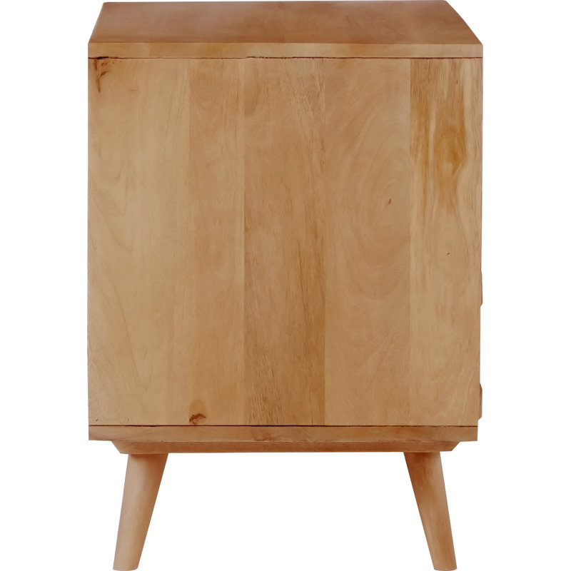 Alice 2 - Drawer Solid Wood Nightstand