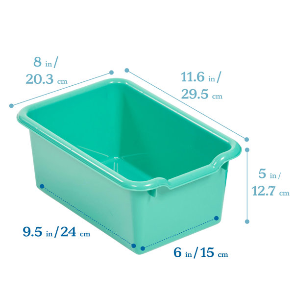 Bendi-Bins with Handles, Flexible Plastic Storage Baskets, 13in x 10in