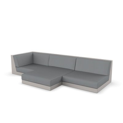 Canapé modulaire d'extérieur avec coussins 118,5 po Pixel