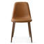 Chaises de salle à manger en similicuir avec pieds en métal au fini noyer-620391193