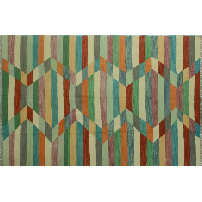 Eivor Wool Striped and Geometric Indoor Rug