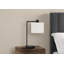 Lighting, H 19 po, lampe de table, port USB inclus, métal noir, abat-jour ivoire / crème, moderne