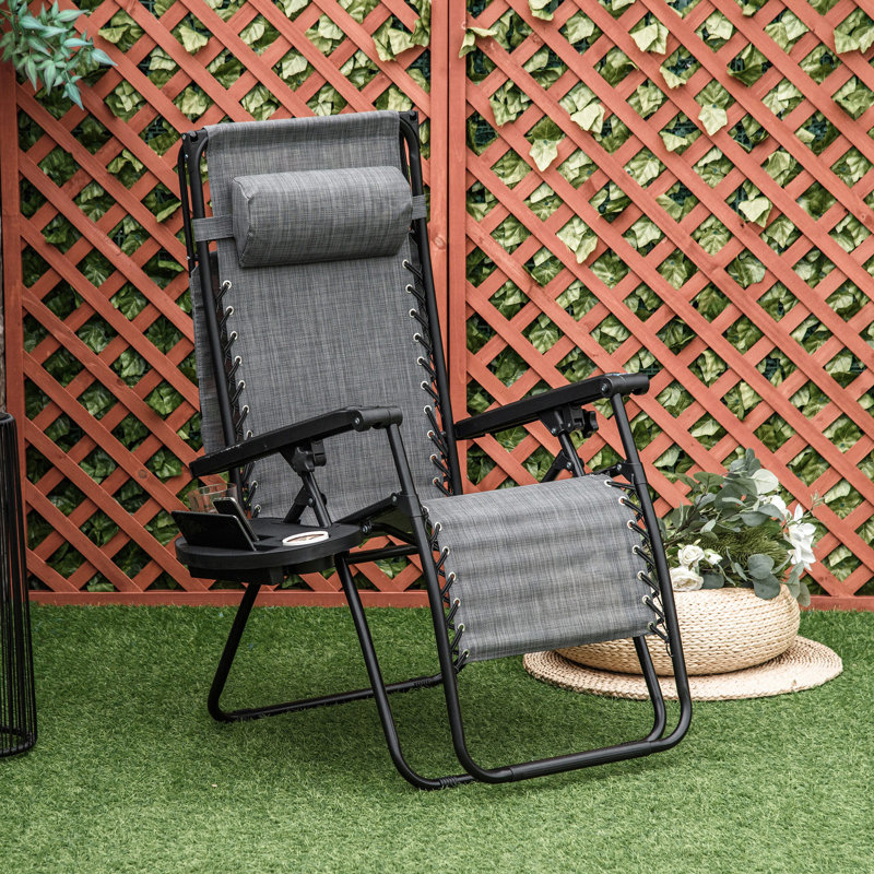 Inglewood 90cm Long Reclining Single Chaise, Grey