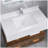 White Rectangular Undermount Bathroom Sink With Overflow