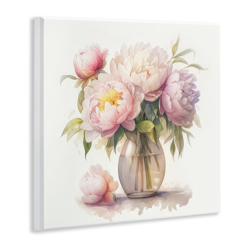 Art mural sur plaque Blush Pe pivoines par LSR Design Studio