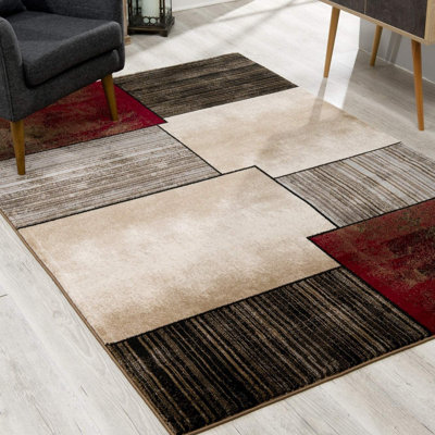 Tapis gris / beige Barrville