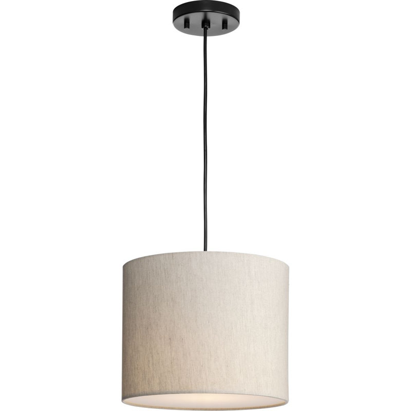 Luminaire suspendu cylindrique 1 lumière, Écru