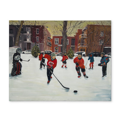 Young Hockey Players Placemat - Sports Decor for Bedroom