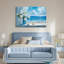 Rustique, art mural, fenêtre, paysage marin, paysage marin, peinture, photos, gardénia blanc, impressions sur toile-1401353233