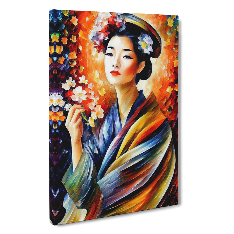 Portrait Of A Geisha No.3 - Wrapped Canvas Print, 76cm H x 50cm W x 3cm D
