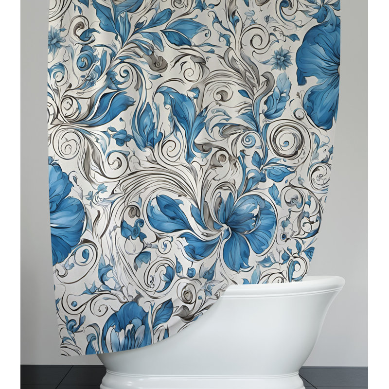 Rideau de douche Alyciana, H 93 po x l 70 po