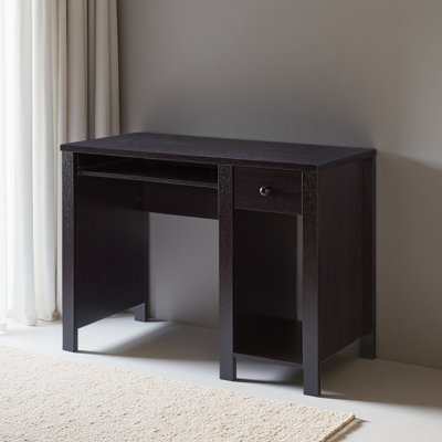 Bureau d'étudiant Bureau à domicile l 39 po Bureau compact Bureau d'écriture pour ordinateur portable 1 tiroir avec clavier et tiroir en bois