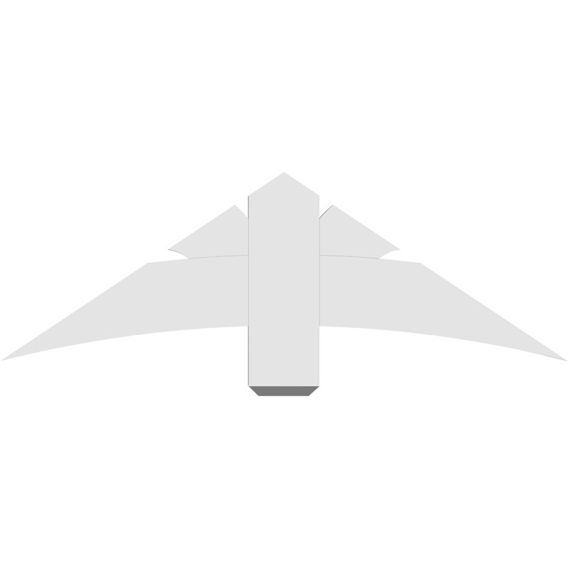 Support pour pignon Davenport, H 16 po x l 48 po (pas: 8/12), P 2 po x F 6 po, PVC