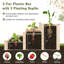 Arlmont & Co. 3-Tier Wooden Raised Garden Bed With Open-Ended Base Growing Planter For Backyard