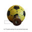 Poignée de ventilateur de ballon de soccer, H 2,25 po avec chaîne en laiton antique de 12 po
