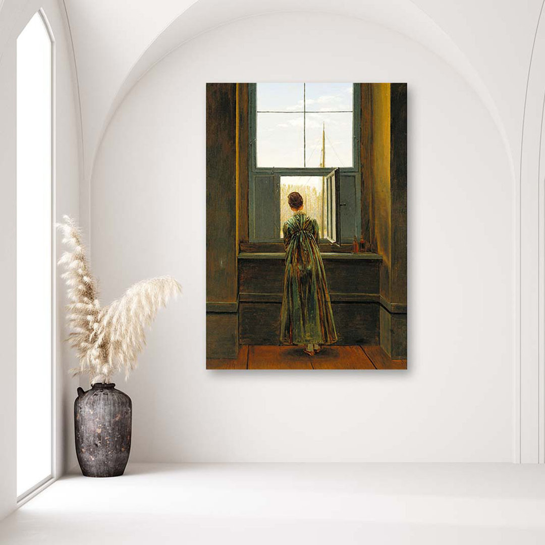 Leinwandbild Woman At The Window - Friedrich,