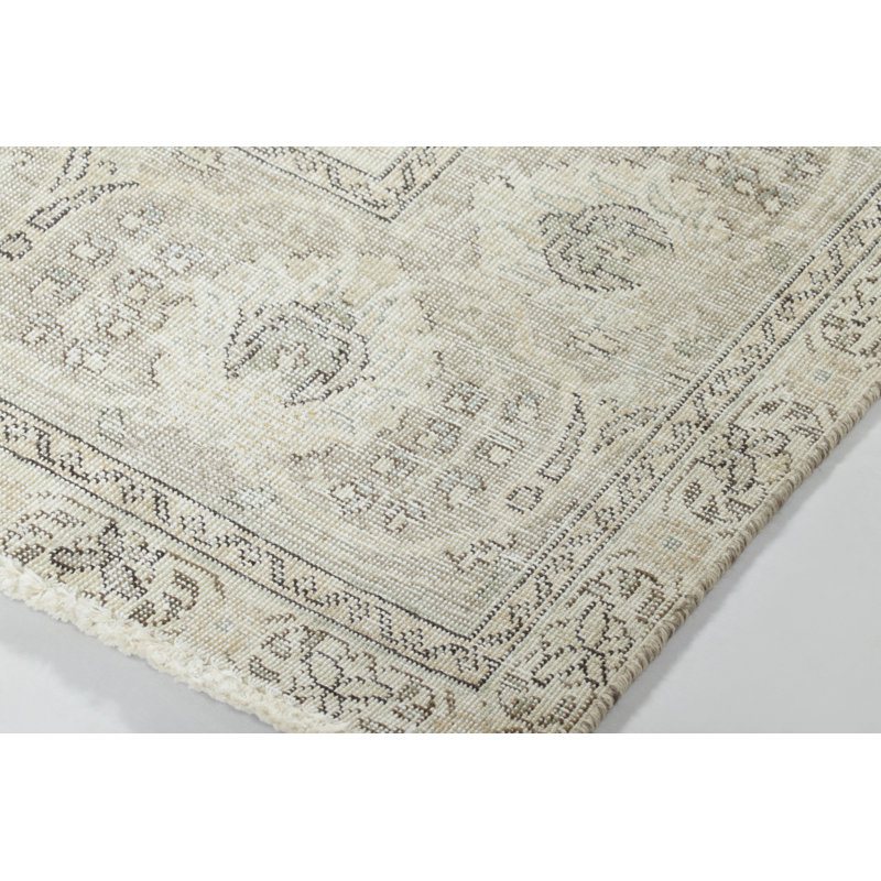 Distressed One-of-a-Kind 9'6X10'5 Hand Knotted Area Rug