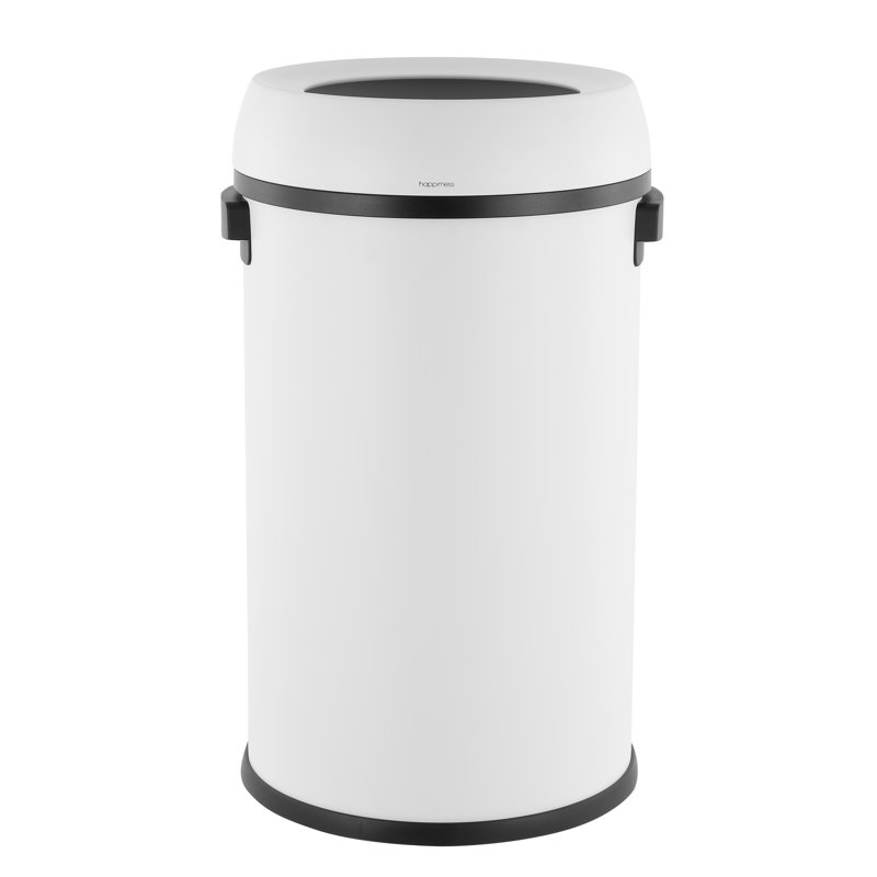 Poubelle en acier inoxydable 17,2 gallons Chuck, Blanc