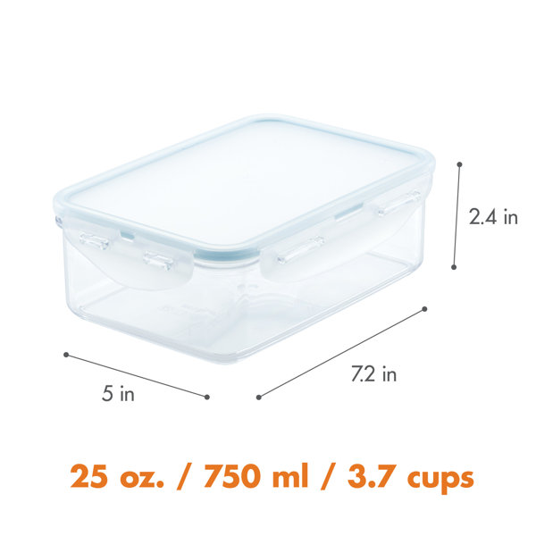 LocknLock Purely Better Glass Divided Food Storage 25oz 3 PC Set