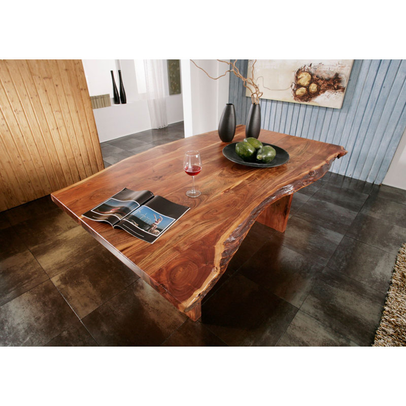 Freeform Acacia Solid Wood Dining Table, H78 x L250 x W110cm
