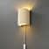 1-Light Cream Plug-In or Hardwire Wall Sconce