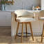 Tabouret de bar à hauteur de comptoir en bois naturel Callah-758340493-758340495