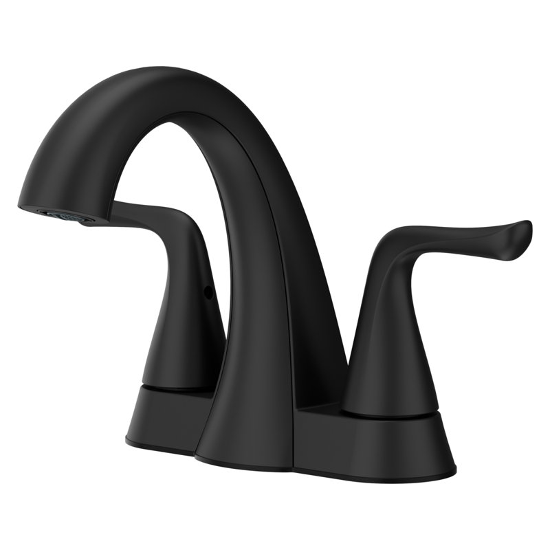 Willa Centerset Bathroom Faucet with Drain Assembly, Matte Black