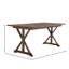 Table de salle à manger rectangulaire en pin massif avec pieds en X