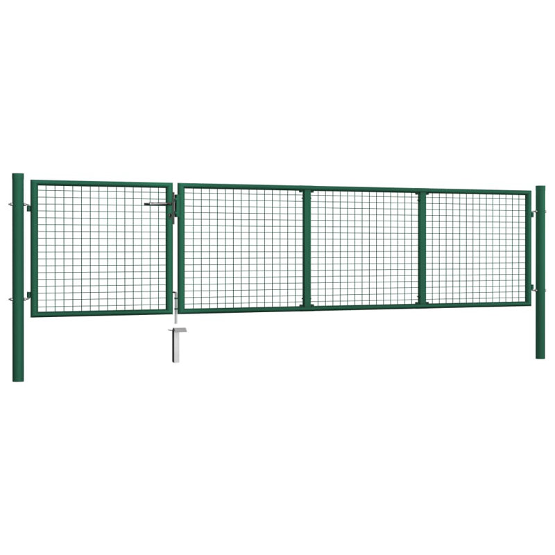Adalia 124.99 cm H x 400 cm W Gate Fencing, Green, 350cm W x 125 cm H