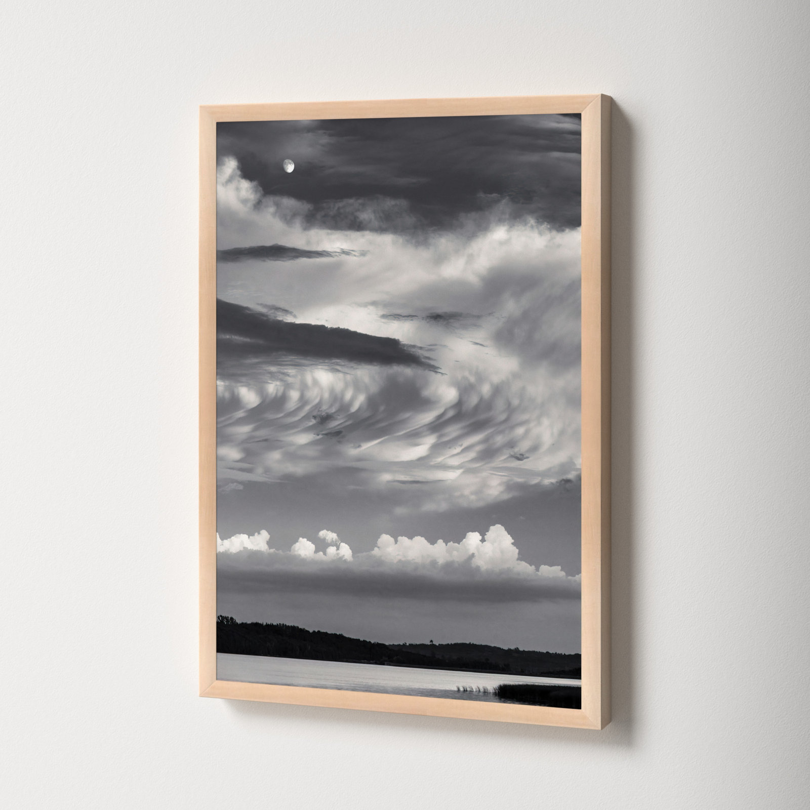 Garden Sign "Island Lake Moon" Print, Brown, 20" H x 14" W x 1.25" D