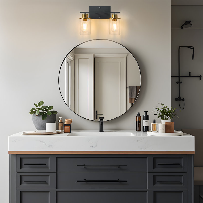 Addam 2 - Light Dimmable Vanity Light, Black/Gold