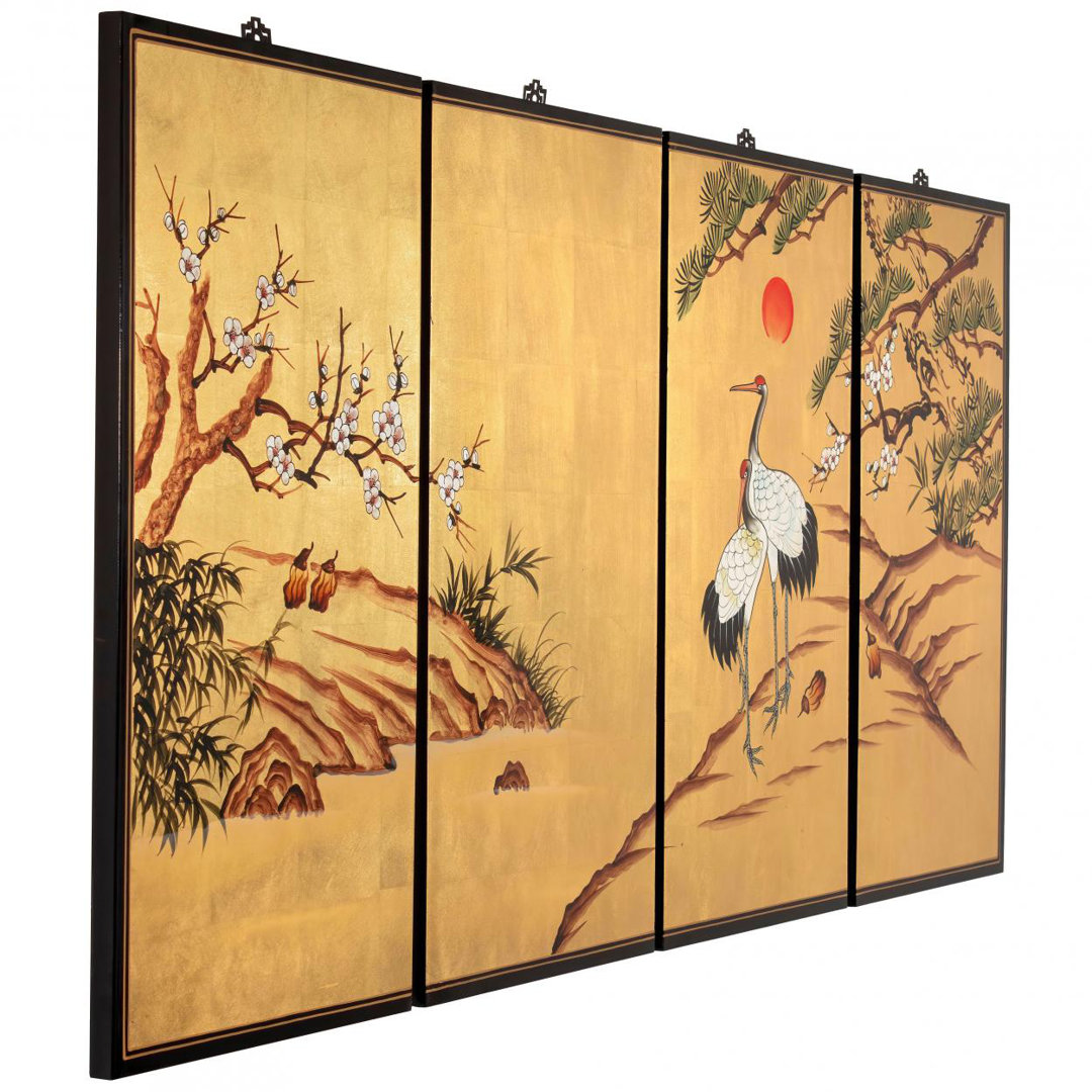 36" H x 72" W 4 - Piece Wall Décor Oriental Furniture