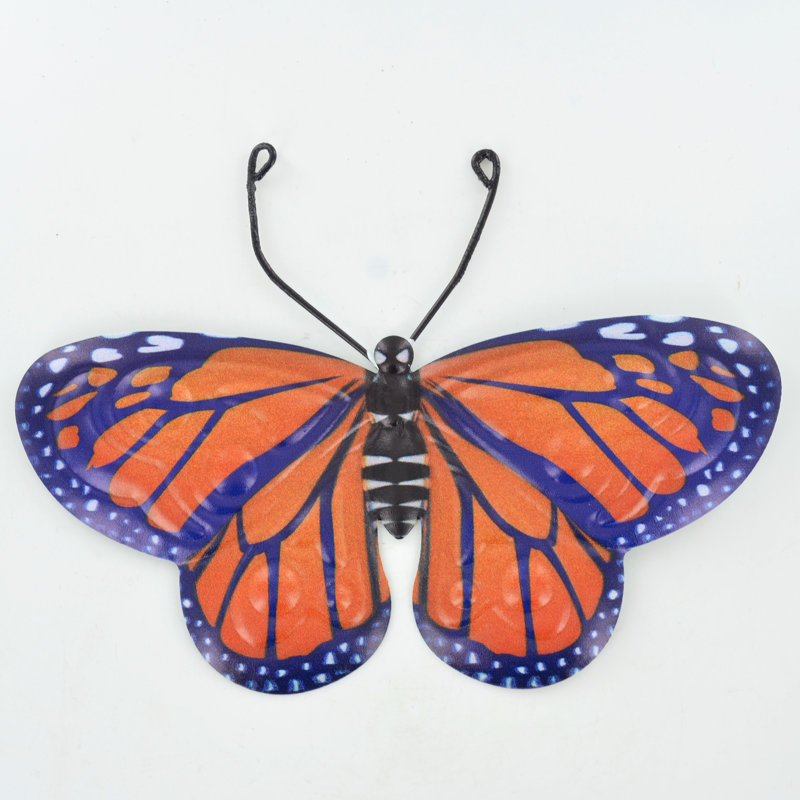 Cuyamaca Insects Weather Resistant Metal Garden Statue, Orange