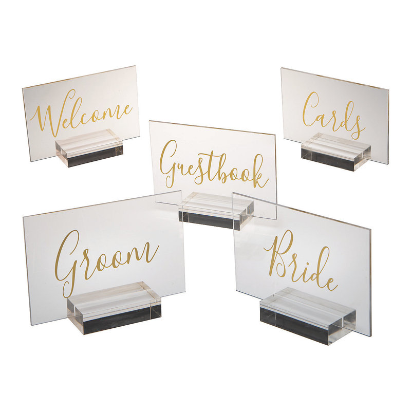 Ensemble de 5 panneaux rectangulaires pour mariage