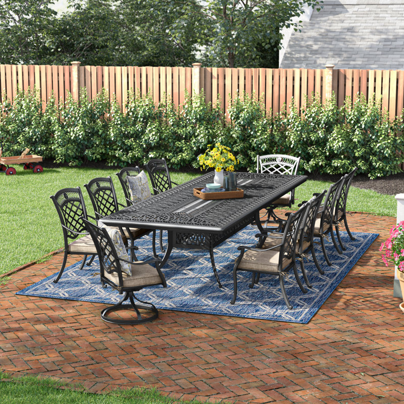 Wildermuth Patio Dining Set with Rectangular Table , Sunbrella® Cushions Included
