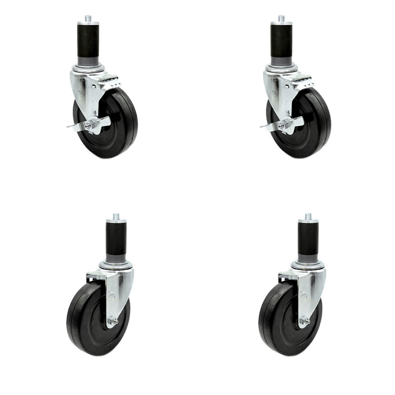 Expanding Stem Caster with 2 Brake