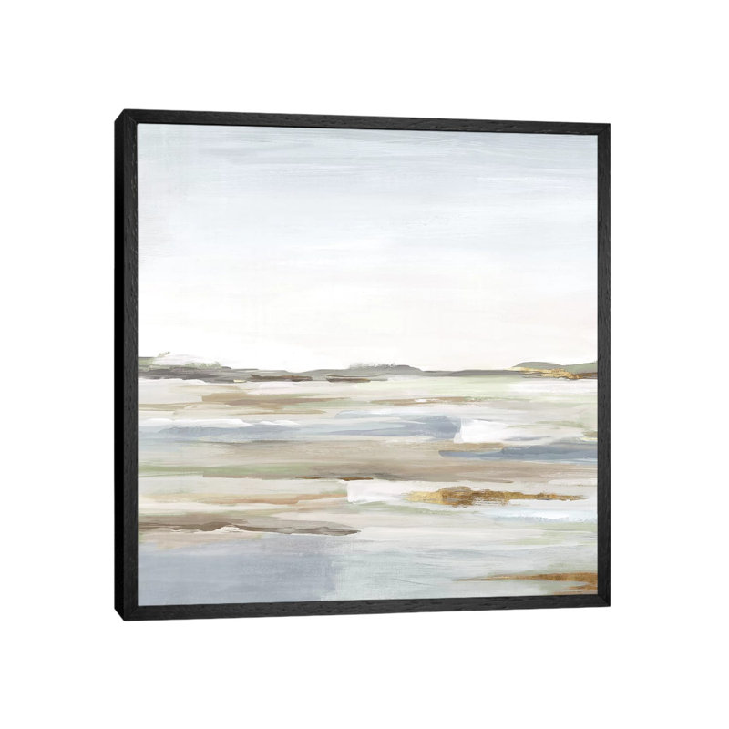 Vastness II by Eva Watts - Painting on Canvas, Black Framed, 45.72cm H x 45.72cm W x 3.81cm D