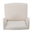 Élégante chaise simple rembourrée avec silhouette incurvée et coutures gaufrées capitonnées